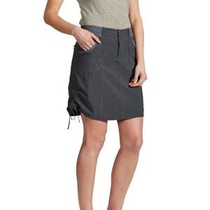 Kuhl Women’s Durango Skort Dark Grey Athletic Hiking Gorpcore Ruched Size 6